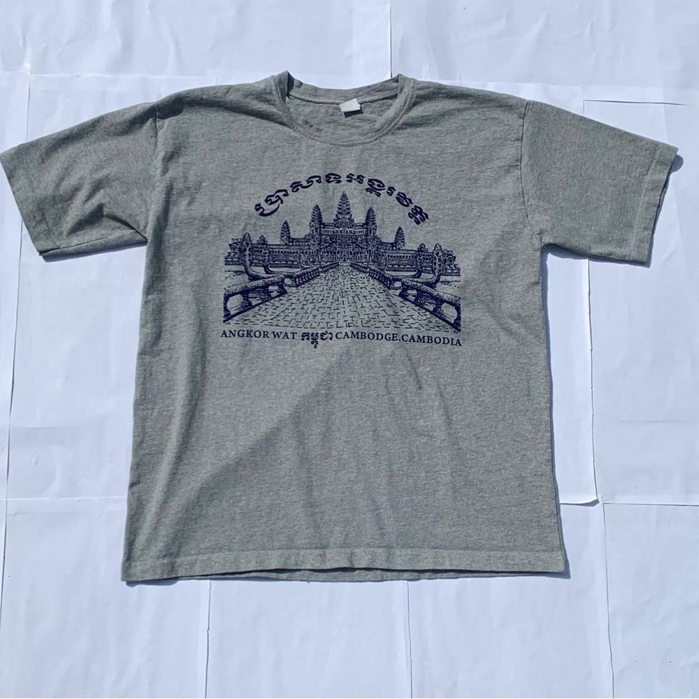 Vintage Grey Angkor Wat T-shirt